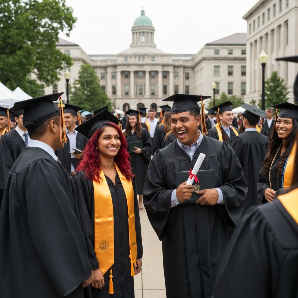 Students at graduation